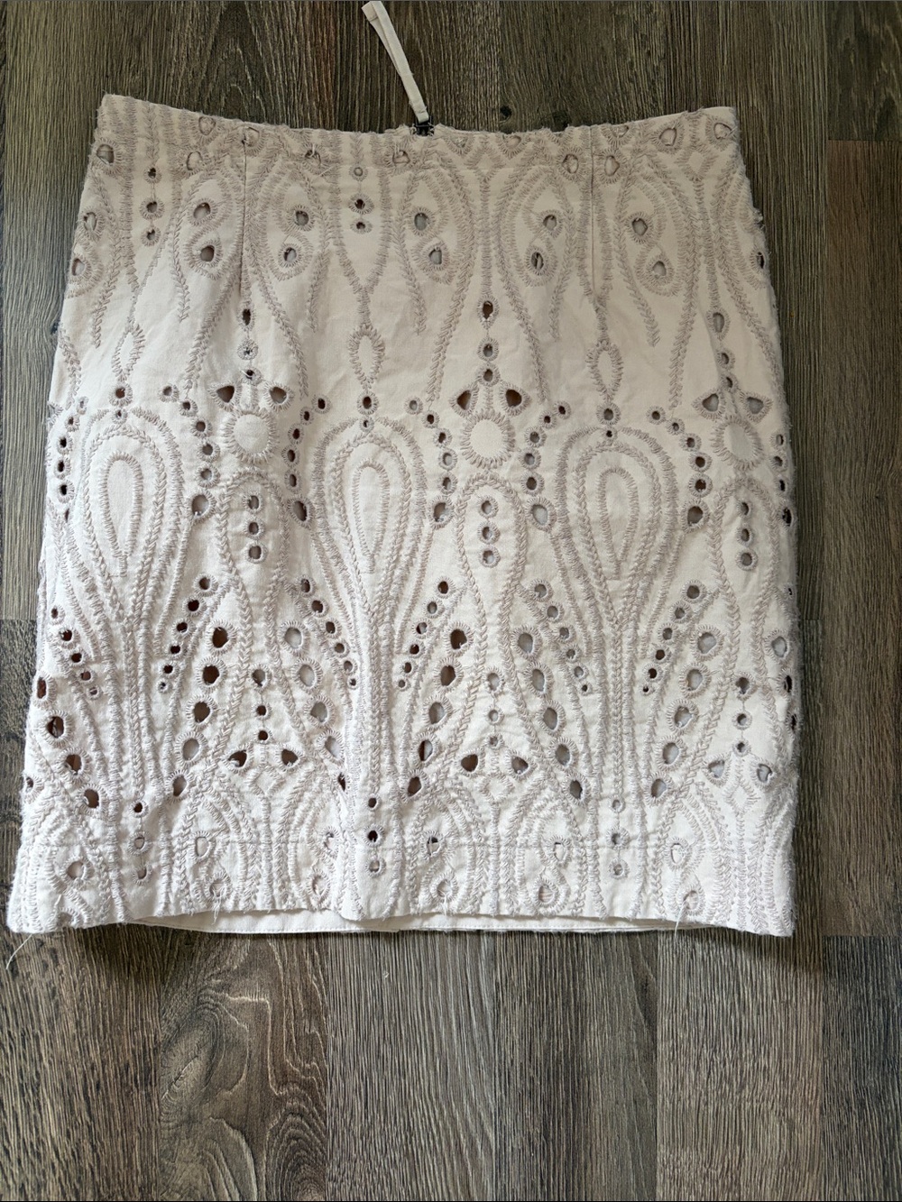 Noa Noa Eyelet Pencil Skirt in Light Pink